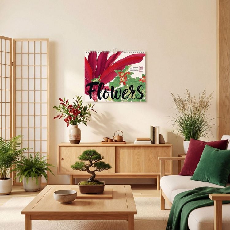 Produktbild: Flowers Kalender 2027 | Japanische Holzschnitte von Tanigami Konan