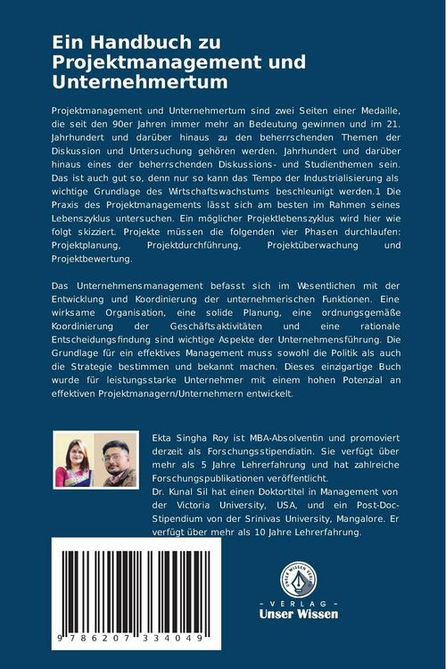 Produktbild: Ein Handbuch zu Projektmanagement und Unternehmertum