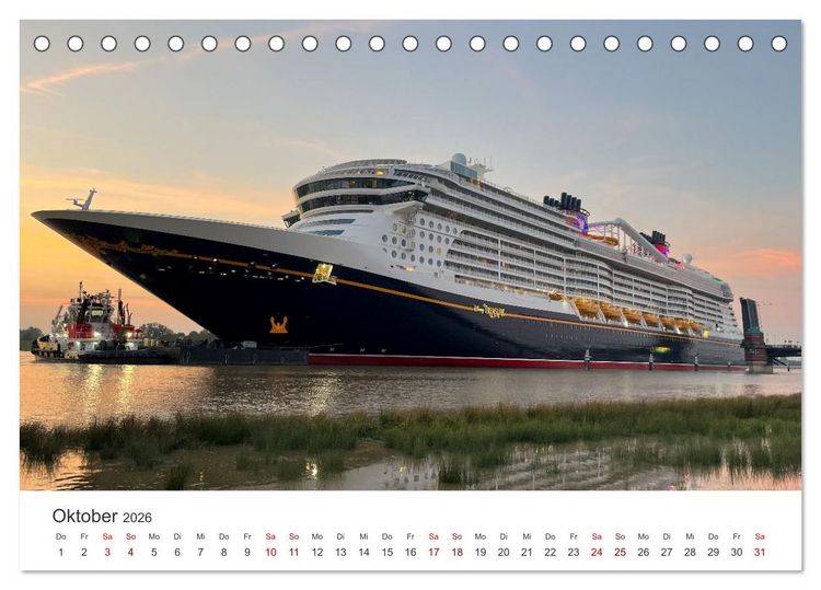 Produktbild: Kreuzfahrtpiraten (Tischkalender 2026 DIN A5 quer), CALVENDO Monatskalender