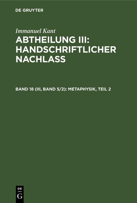 Produktbild: Metaphysik, Teil 2