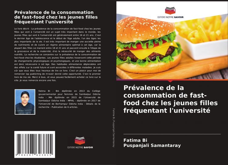Produktbild: Pr&eacute;valence de la consommation de fast-food chez les jeunes filles fr&eacute;quentant l'universit&eacute;