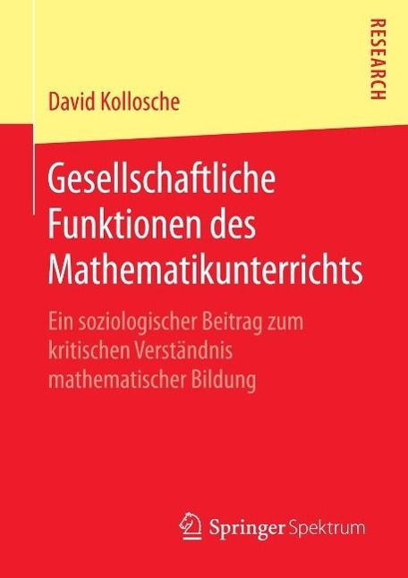 Produktbild: Gesellschaftliche Funktionen des Mathematikunterrichts