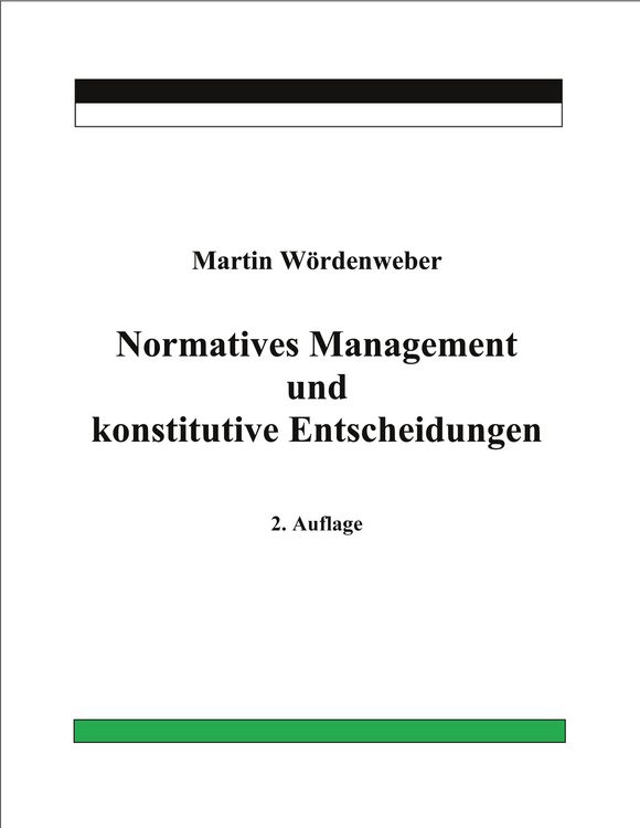 Produktbild: Normatives Management und konstitutive Entscheidungen