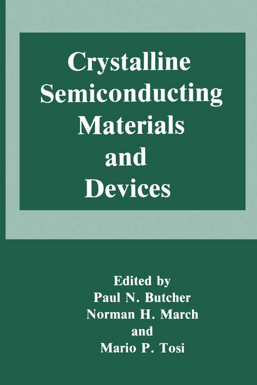 Produktbild: Crystalline Semiconducting Materials and Devices