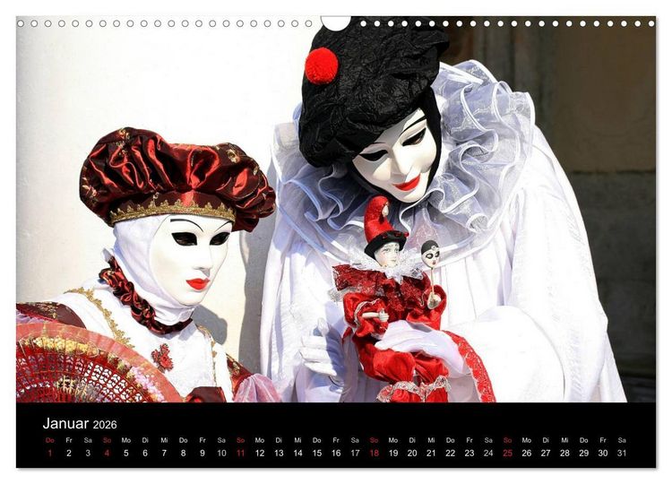 Produktbild: Venedig Maskenball (Wandkalender 2026 DIN A3 quer), CALVENDO Monatskalender