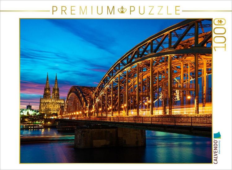 Produktbild: CALVENDO Puzzle Die Hohenzollernbr&uuml;cke &uuml;ber den Rhein | 1000 Teile Lege-Gr&ouml;&szlig;e 64x48cm Foto-Puzzle f&uuml;r gl&uuml;ckliche Stunden