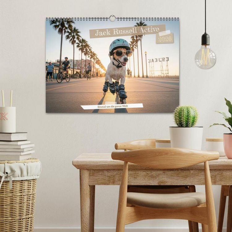 Produktbild: Jack Russel Active (Wandkalender 2026 DIN A3 quer), CALVENDO Monatskalender