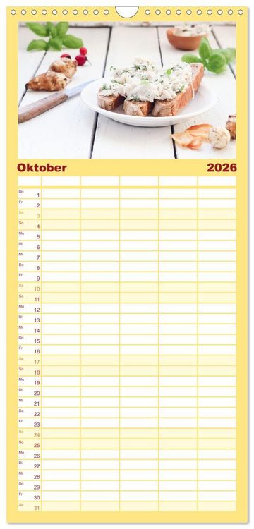 Produktbild: Familienplaner 2026 - K&ouml;stliche Topinambur mit 5 Spalten (Wandkalender, 21 x 45 cm) CALVENDO