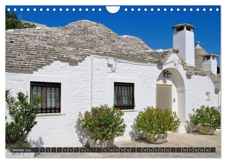 Produktbild: Trulli in Apulien - Einzigartige Rundh&auml;user im S&uuml;den Italiens (Wandkalender 2026 DIN A4 quer), CALVENDO Monatskalender
