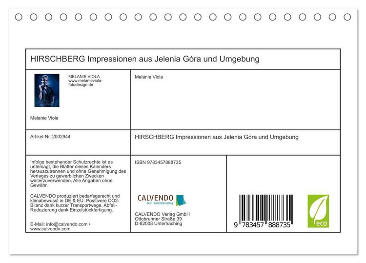 Produktbild: HIRSCHBERG Impressionen aus Jelenia G&oacute;ra und Umgebung (Tischkalender 2026 DIN A5 quer), CALVENDO Monatskalender
