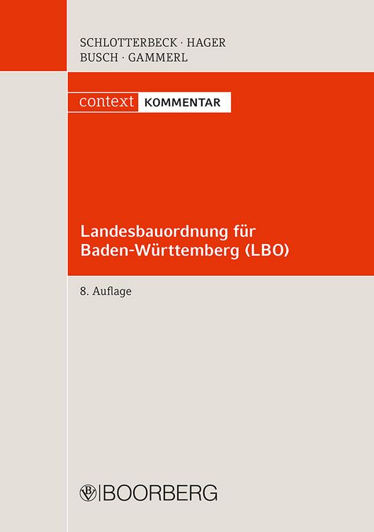 Produktbild: Landesbauordnung f&uuml;r Baden-W&uuml;rttemberg (LBO)