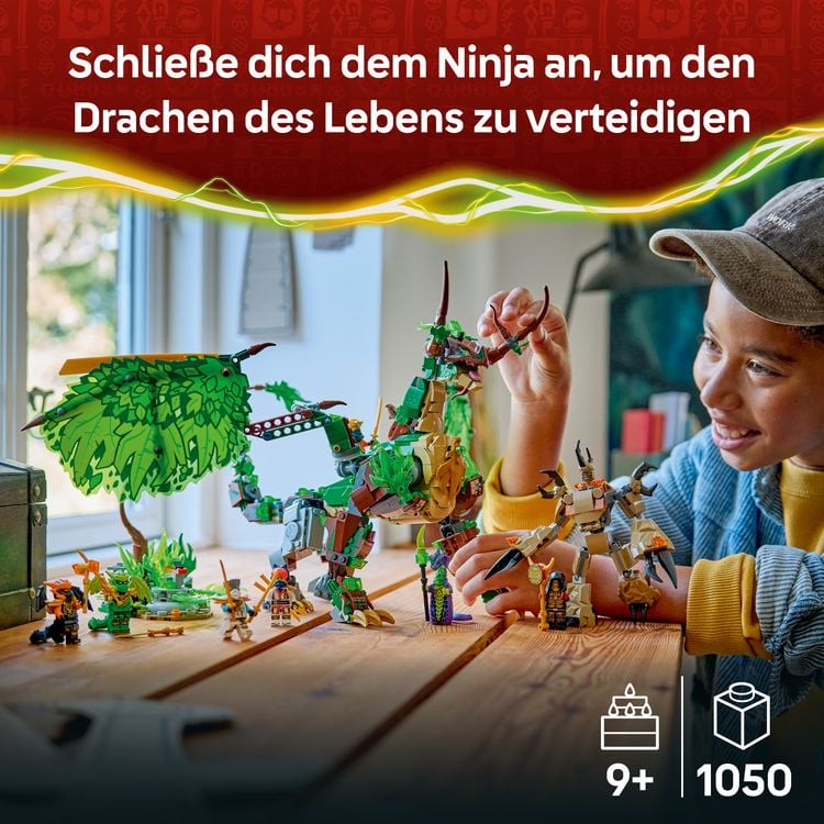 Produktbild: LEGO NINJAGO 71859 Der Drache des Lebens, Spielzeugdrache, Spielzeug