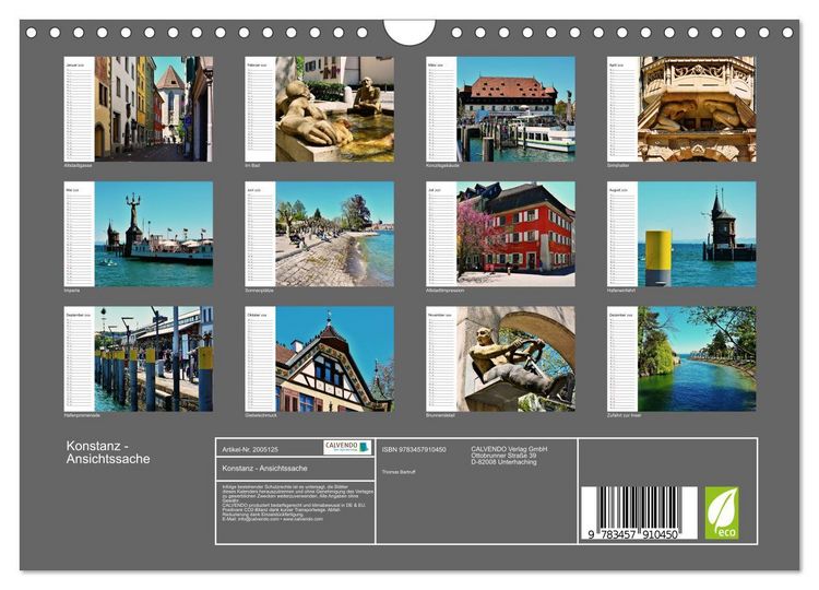 Produktbild: Konstanz - Ansichtssache (Wandkalender 2026 DIN A4 quer), CALVENDO Monatskalender