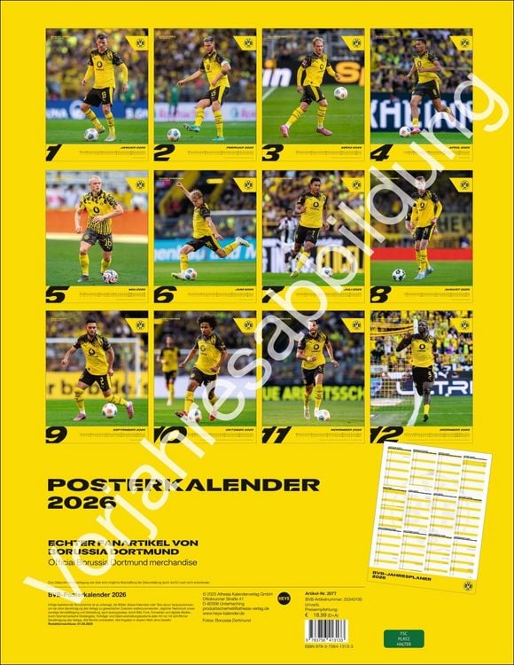 Produktbild: BVB Posterkalender 2027