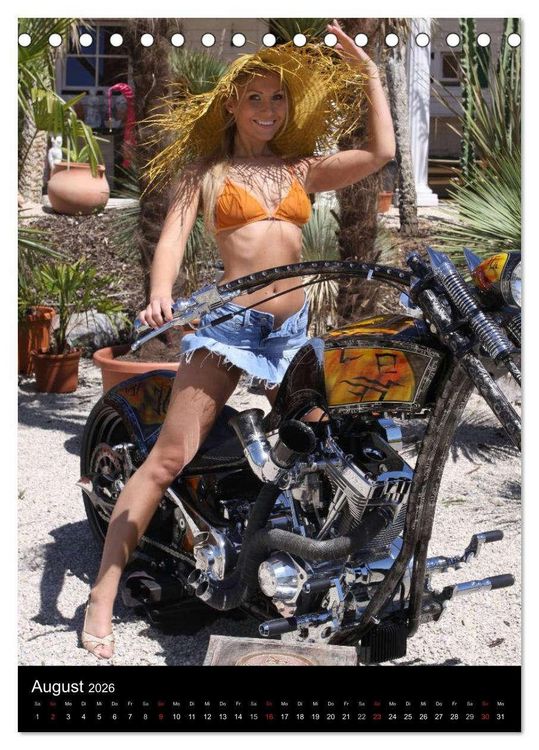 Produktbild: Bikes and Babes (Tischkalender 2026 DIN A5 hoch), CALVENDO Monatskalender