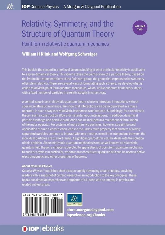 Produktbild: Relativity, Symmetry, and the Structure of Quantum Theory, Volume 2