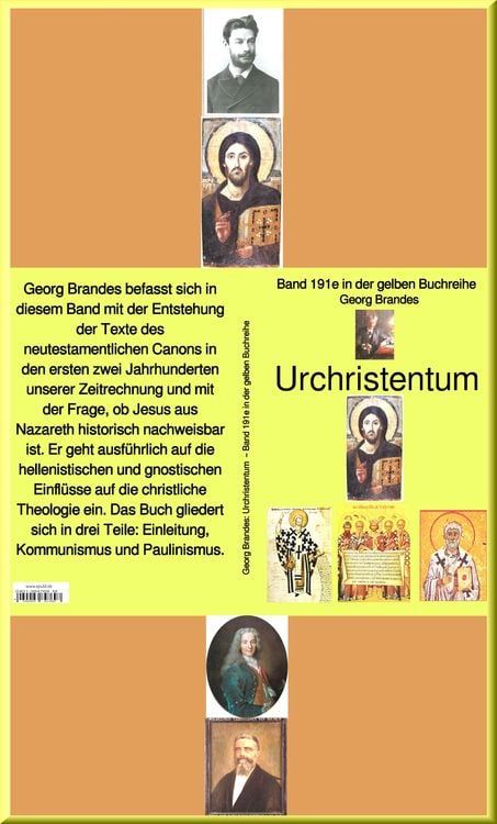 Bild vom Artikel Georg Brandes: Urchristentum - Band 191-2 in der gelben Buchreihe - bei Jürgen Ruszkowski vom Autor Georg Brandes