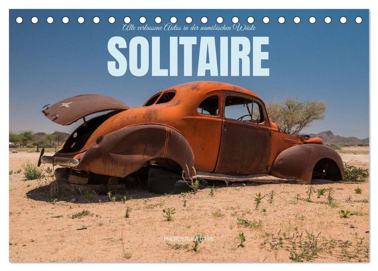 Produktbild: Solitaire Alte verlassene Autos in der namibischen W&uuml;ste (Tischkalender 2026 DIN A5 quer), CALVENDO Monatskalender