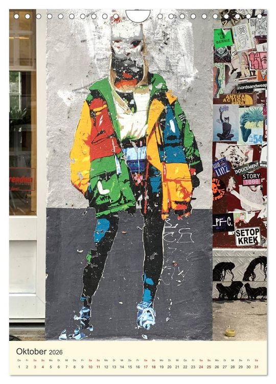 Produktbild: Hamburg StreetArt Classics (Wandkalender 2026 DIN A4 hoch), CALVENDO Monatskalender