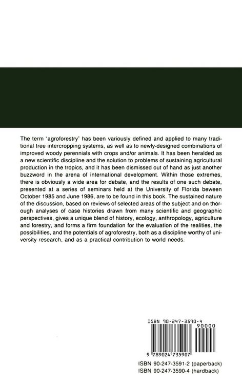 Produktbild: Agroforestry: Realities, Possibilities and Potentials