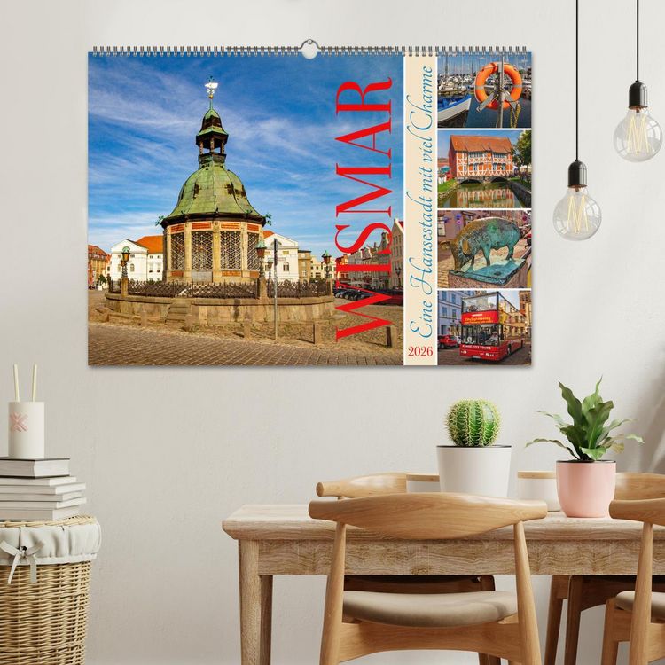 Produktbild: Wismar &ndash; Eine Hansestadt mit Charme (Wandkalender 2026 DIN A2 quer), CALVENDO Monatskalender
