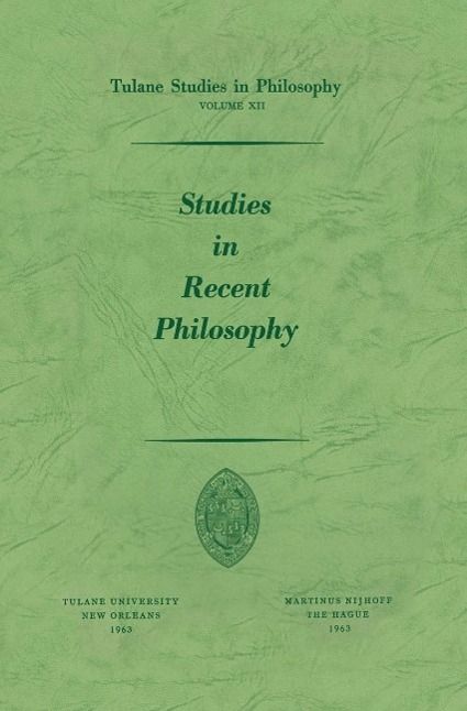 Produktbild: Studies in Recent Philosophy