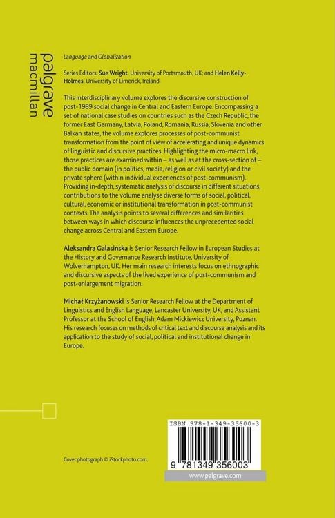 Produktbild: Discourse and Transformation in Central and Eastern Europe