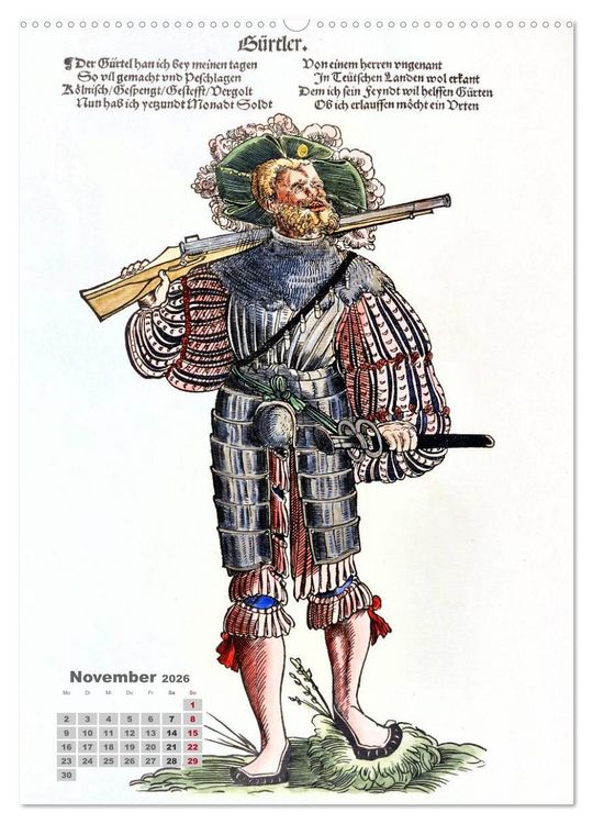 Produktbild: Landsknechte und Soldaten: Historische Uniformen (hochwertiger Premium Wandkalender 2026 DIN A2 hoch), Kunstdruck in Hochglanz