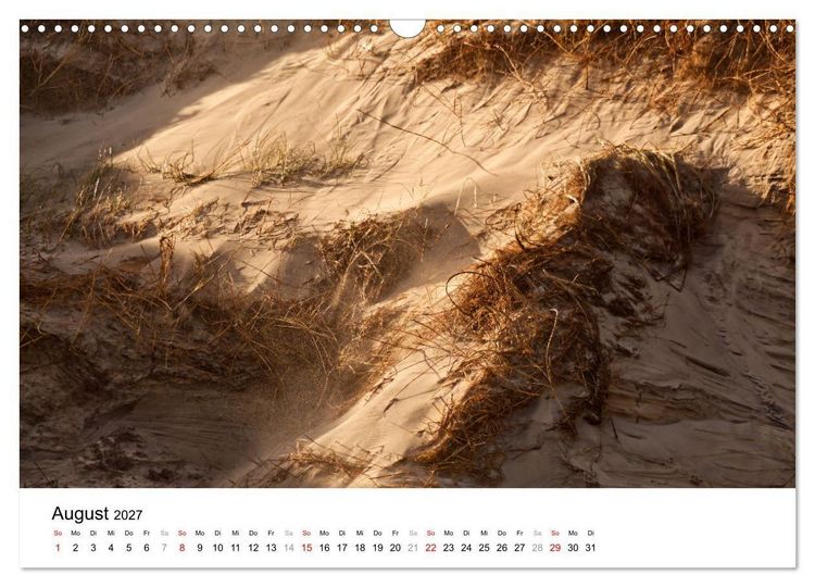 Produktbild: D&uuml;nenmomente - Ein Tag in den D&uuml;nen Nordj&uuml;tlands (Wandkalender 2027 DIN A3 quer), CALVENDO Monatskalender