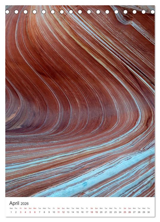 Produktbild: Paria Canyon The Wave (Desk Calendar 2026 DIN A5 portrait), CALVENDO 12 Month DeskCalendar
