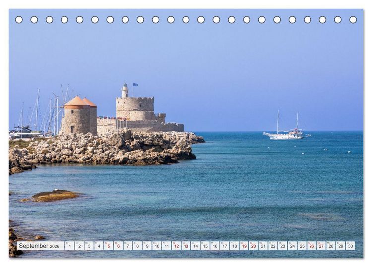 Produktbild: Rhodos und Symi (Tischkalender 2026 DIN A5 quer), CALVENDO Monatskalender