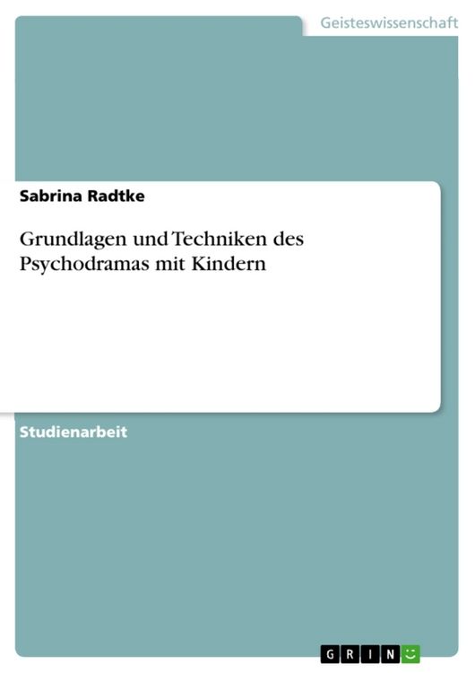 Produktbild: Grundlagen und Techniken des Psychodramas mit Kindern