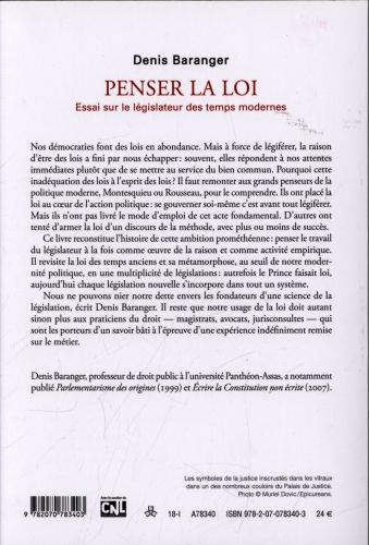 Produktbild: Penser la loi : essai sur le l&eacute;gislateur des temps modernes