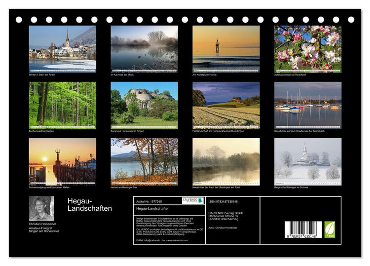 Produktbild: Hegau-Landschaften (Tischkalender 2026 DIN A5 quer), CALVENDO Monatskalender