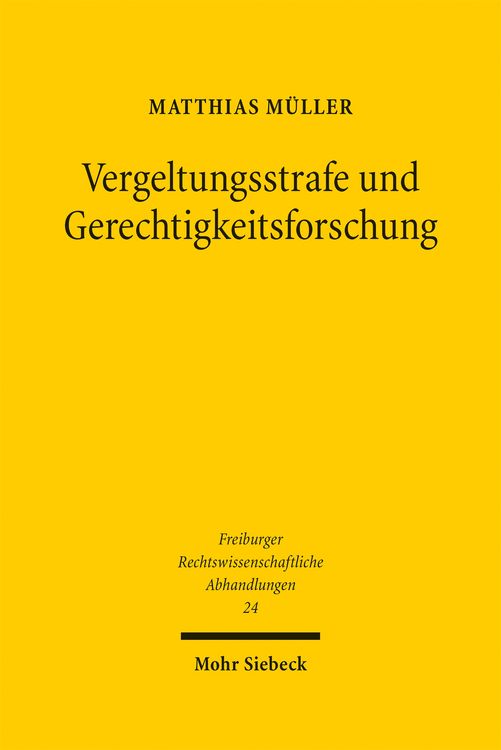 Produktbild: Vergeltungsstrafe und Gerechtigkeitsforschung