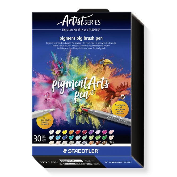 Produktbild: STAEDTLER pigment big brush pen, Pinselspitze, 30er Set