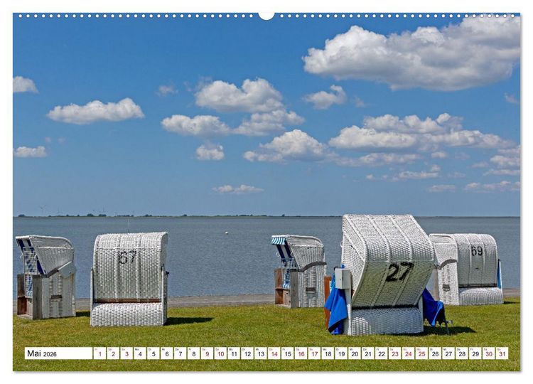 Produktbild: Moin Nordfriesland - Urlaub an der Nordseek&uuml;ste (hochwertiger Premium Wandkalender 2026 DIN A2 quer), Kunstdruck in Hochglanz