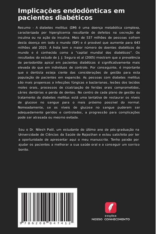 Produktbild: Implica&ccedil;&otilde;es endod&ocirc;nticas em pacientes diab&eacute;ticos