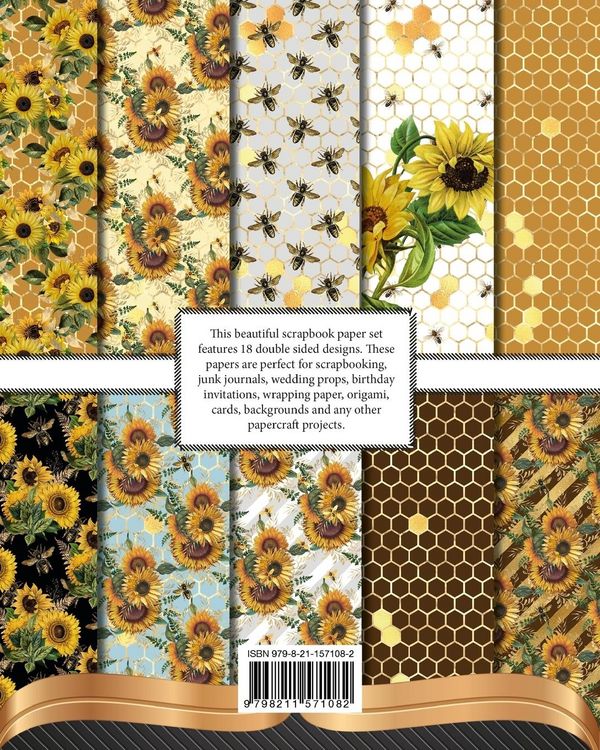 Produktbild: Sunflower Bee Scrapbook Paper