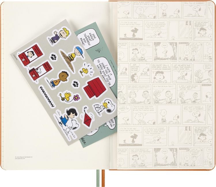Produktbild: Moleskine 12 Monate Peanuts Snoopy Tomorrow Wochen Notizkalender 2026, L/A5, 1 Wo = 1 Seite, fester Einband, Kadmiumorange