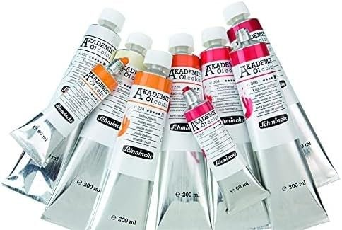 Produktbild: Schmincke Akademie &Ouml;l color, Holzkasten, 12 x 60 ml Tuben + daVinci Pinsel