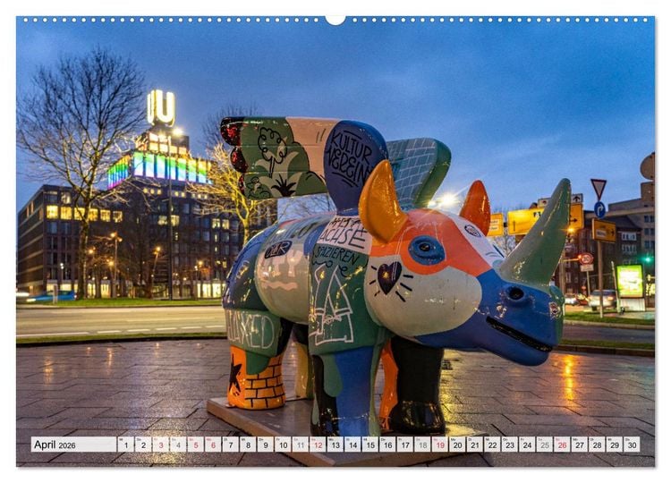 Produktbild: Das Ruhrgebiet bei Nacht (hochwertiger Premium Wandkalender 2026 DIN A2 quer), Kunstdruck in Hochglanz
