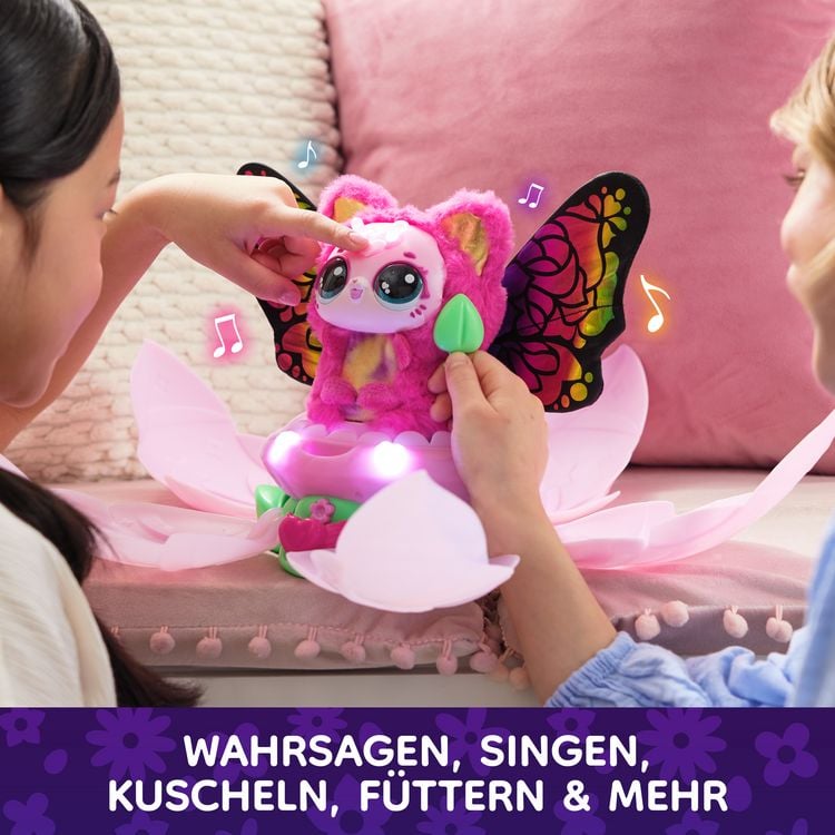 Produktbild: Bloomables von Hatchimals - Kittyfly, Interaktives Spielzeug mit &Uuml;berraschung, doppelter Verwandlung und &uuml;ber 100 Ger&auml;uschen und Reaktionen