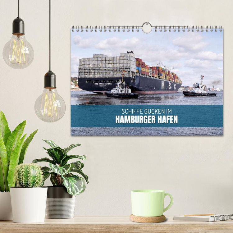 Produktbild: Schiffe gucken im Hamburger Hafen (Wandkalender 2026 DIN A4 quer), CALVENDO Monatskalender