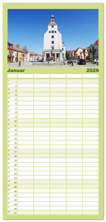 Produktbild: Familienplaner 2026 - Brandenburg - Sch&ouml;ne Orte im Landkreis Potsdam-Mittelmark mit 5 Spalten (Wandkalender, 21 x 45 cm) CALVENDO