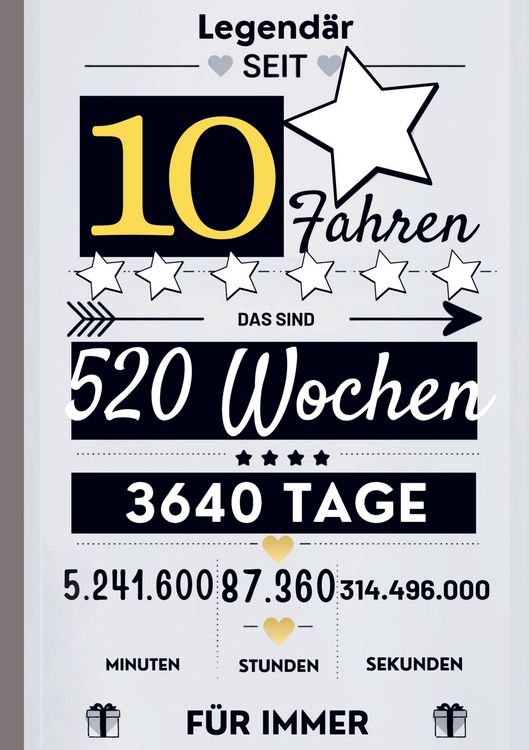 Produktbild: Notizbuch f&uuml;r Jungen 10 Jahre- Geburtstagsgeschenk f&uuml;r 10 j&auml;hrige Jungen