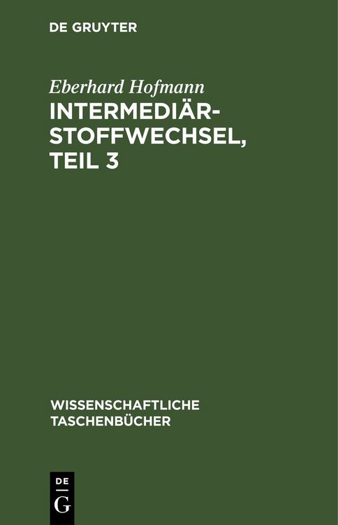 Produktbild: Intermedi&auml;rstoffwechsel, Teil 3
