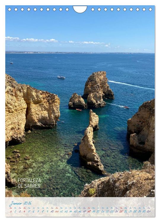 Produktbild: Algarve Traumhaft & farbenfroh (Wandkalender 2026 DIN A4 hoch), CALVENDO Monatskalender