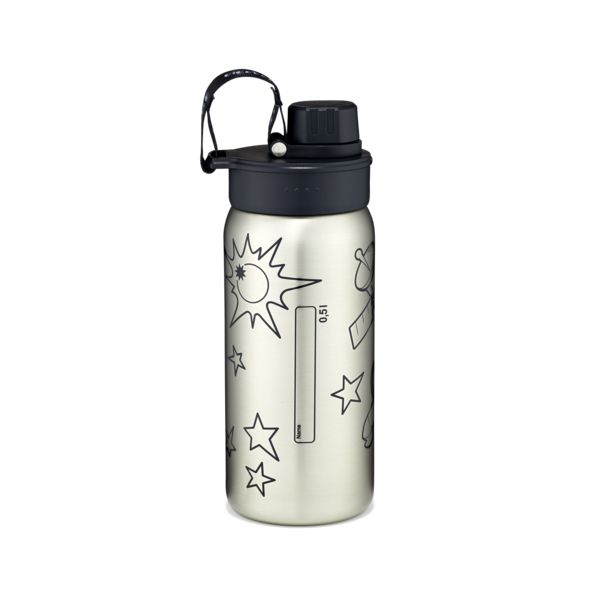 Produktbild: Ergobag Edelstahl Trinkflasche Schwarz