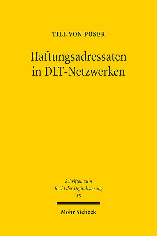 Produktbild: Poser, T: Haftungsadressaten in DLT-Netzwerken